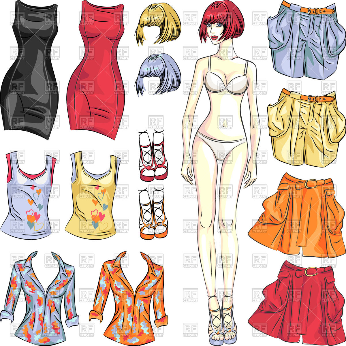 1200x1200 Cute Dress Up Paper Doll