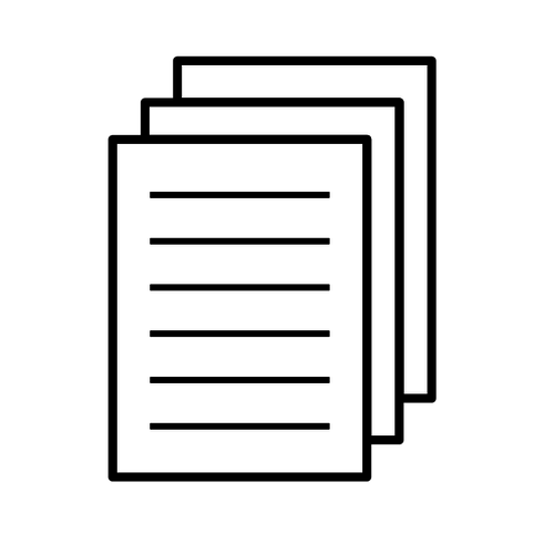 500x500 Sheets Of Paper Icon Vector Image