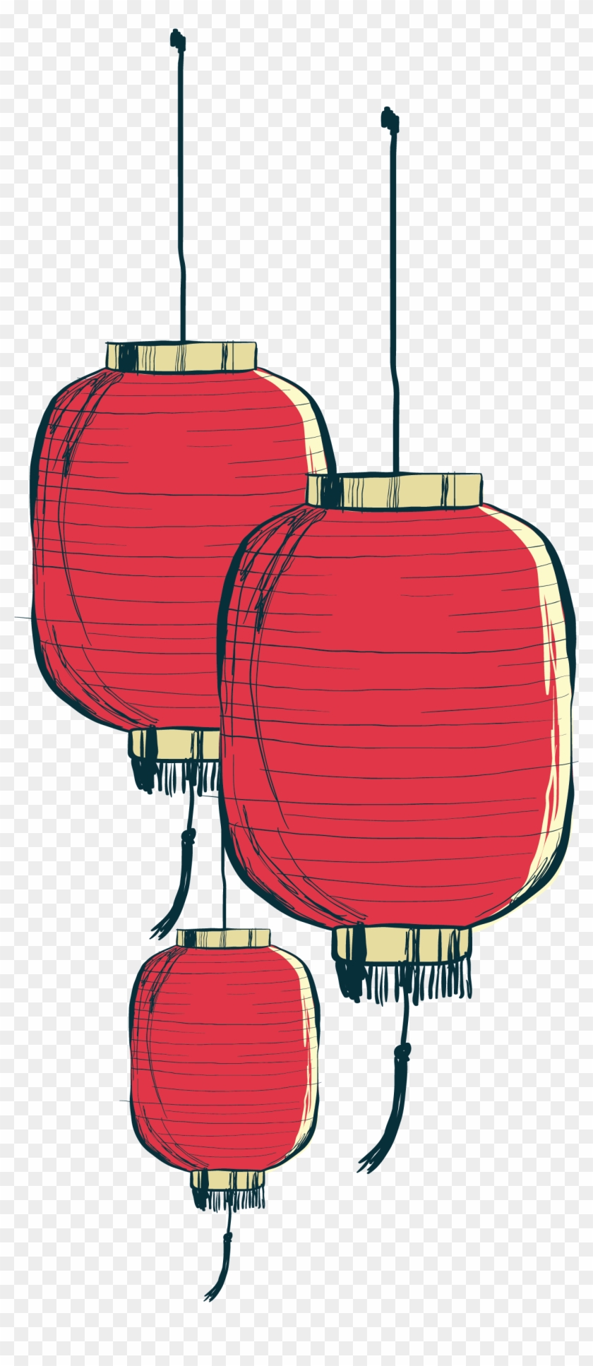 840x1935 Paper Lantern Painted Chinese Transprent Png Free