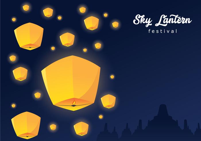 700x490 Sky Lantern Festival Background