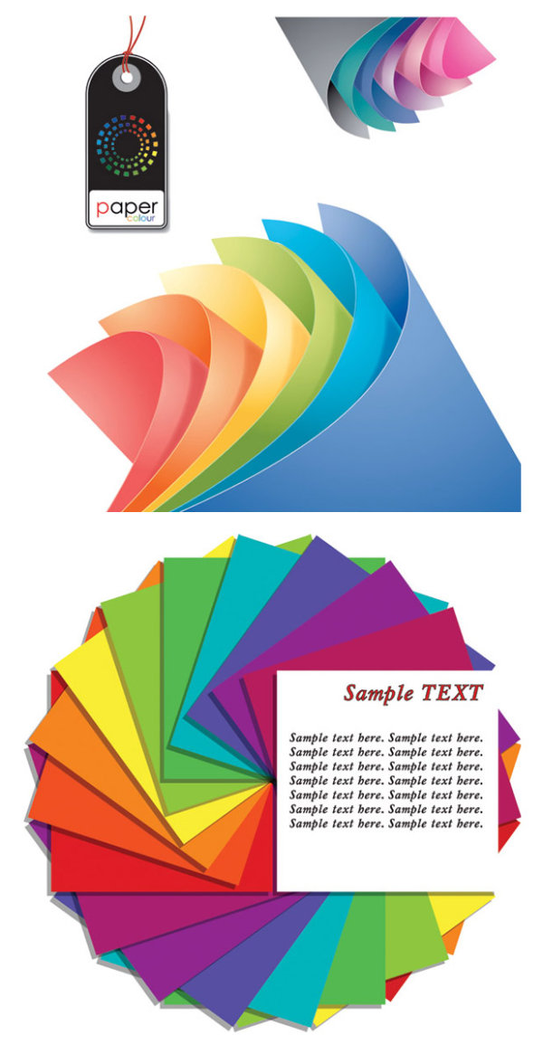 Designer Colored Paper Vector Material 600x1165 Designer Colored Paper Vector Material