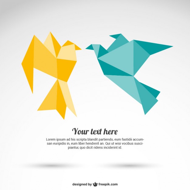 Origami Paper Birds Vector Vector Free Download 626x626 Origami Paper Birds Vector Vector Free Download