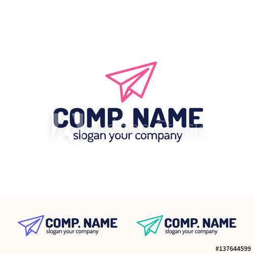 Paper Plane Logo Set Can Use For News, New Media, Travel, Airplane 500x500 Paper Plane Logo Set Can Use For News, New Media, Travel, Airplane