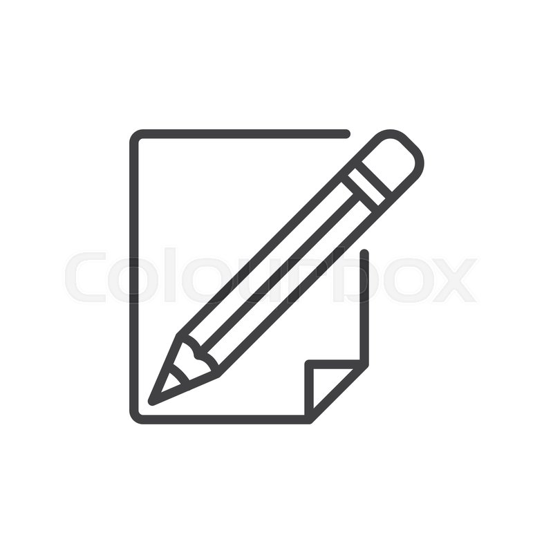 Pencil And Paper Line Icon, Outline Stock Vector Colourbox 800x800 Pencil And Paper Line Icon, Outline Stock Vector Colourbox