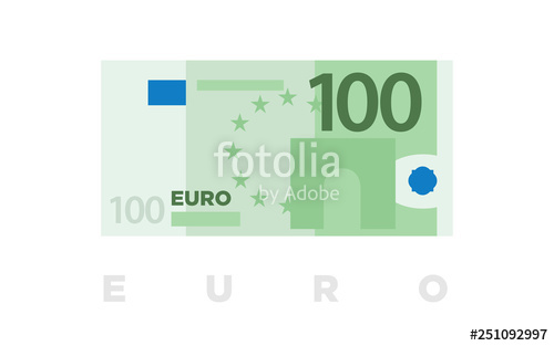 500x313 Euro Money Banknotes Of Europe, Flat And Minimalistic Paper