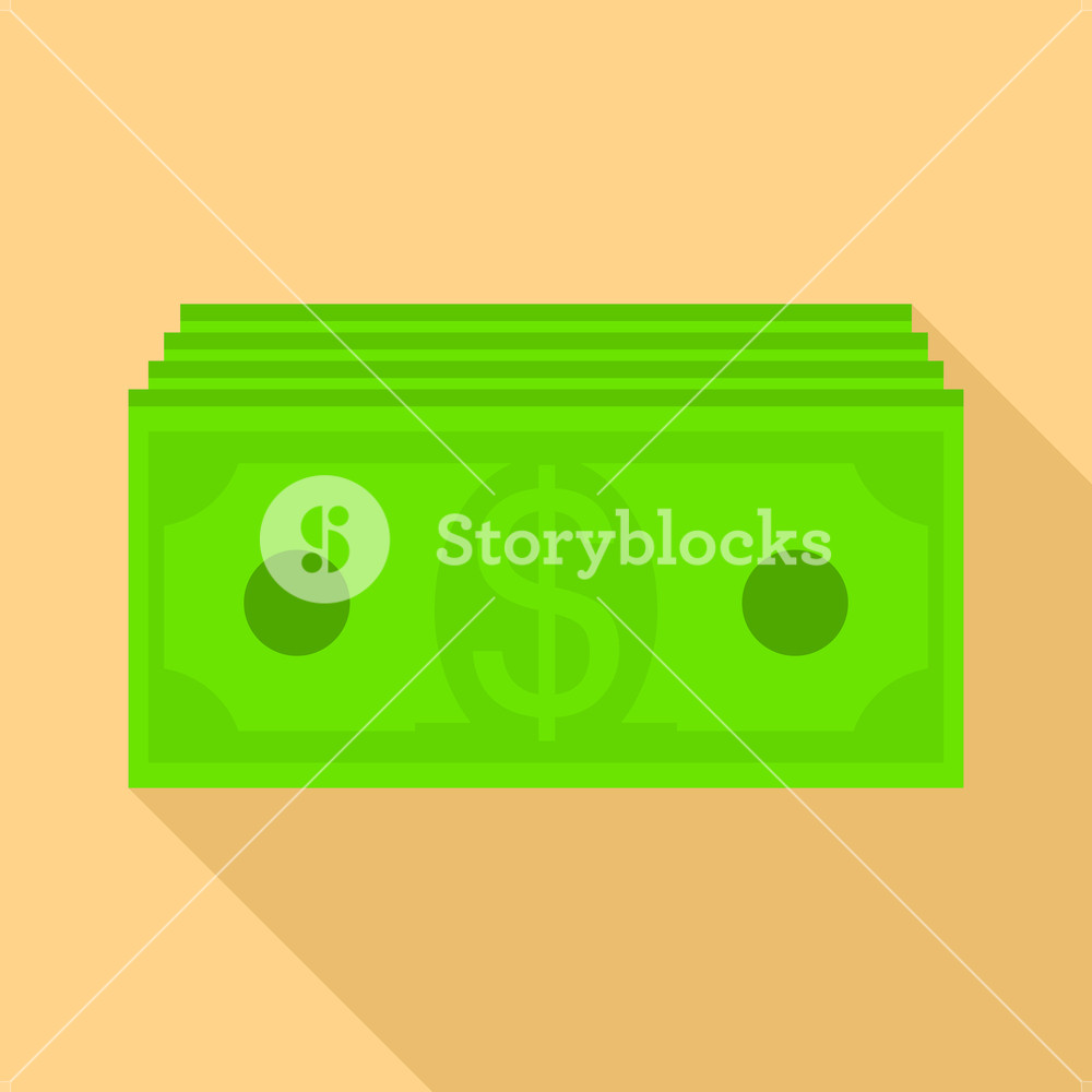 1000x1000 Paper Money Icon Flat Illustration Of Paper Money Vector Icon