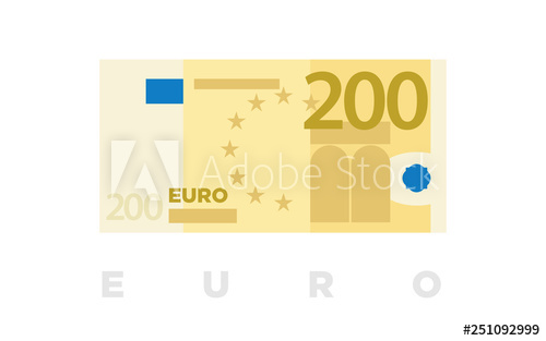500x313 Euro Money Banknotes Of Europe, Flat And Minimalistic Paper