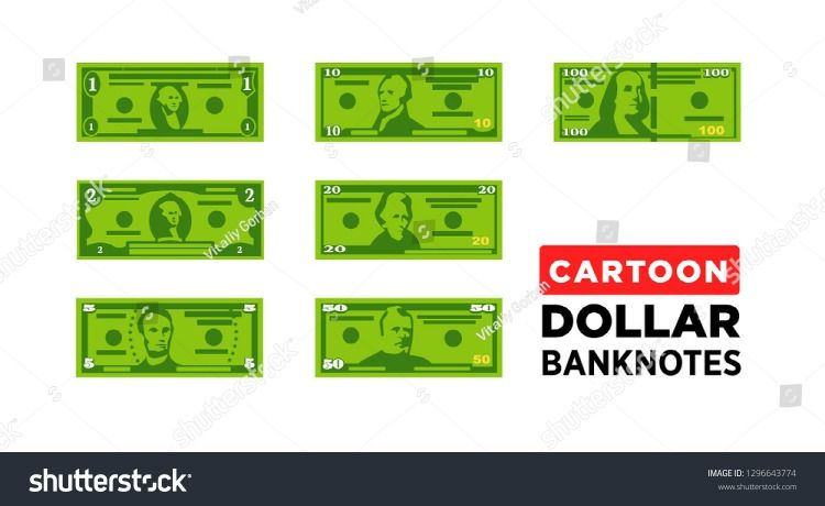 750x460 Dollar Money Cartoon Minimalistic Banknotes Of Usa Paper Money