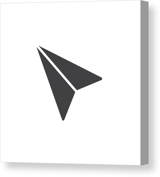 678x750 Paper Plane Vector Icon Canvas Print Canvas Art