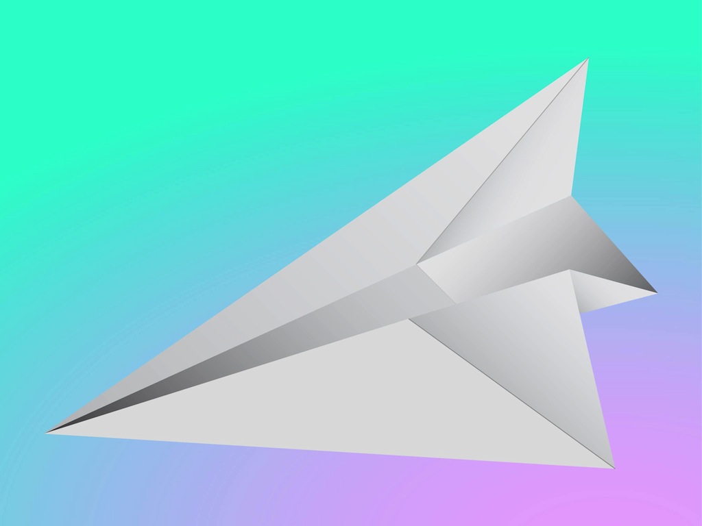 1024x768 Paper Plane Vector