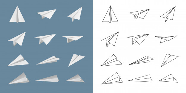 626x313 Paper Plane Vector Set Vector Premium Download