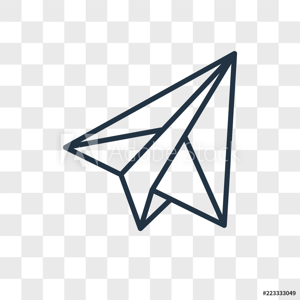 1000x1000 Photo Art Print Paper Plane Vector Icon Isolated On Transparent