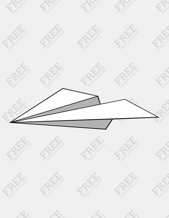 585x755 Free Graphic Paper Plane