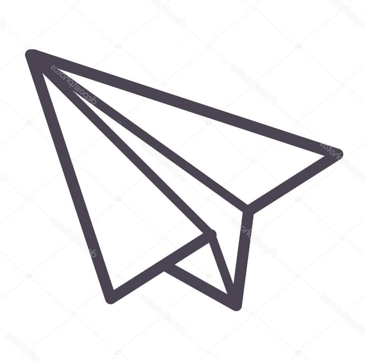 1227x1216 Stock Illustration Paper Plane Vector Icon Soidergi