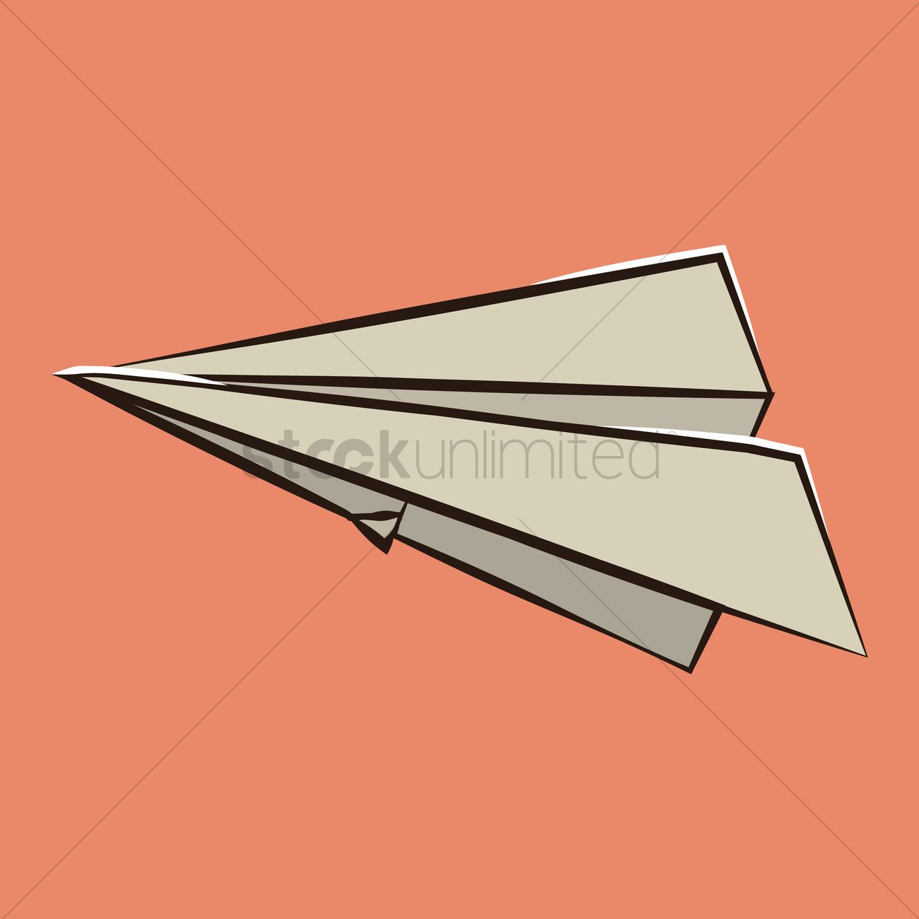 1300x1300 Origami Paper Plane Vector Image