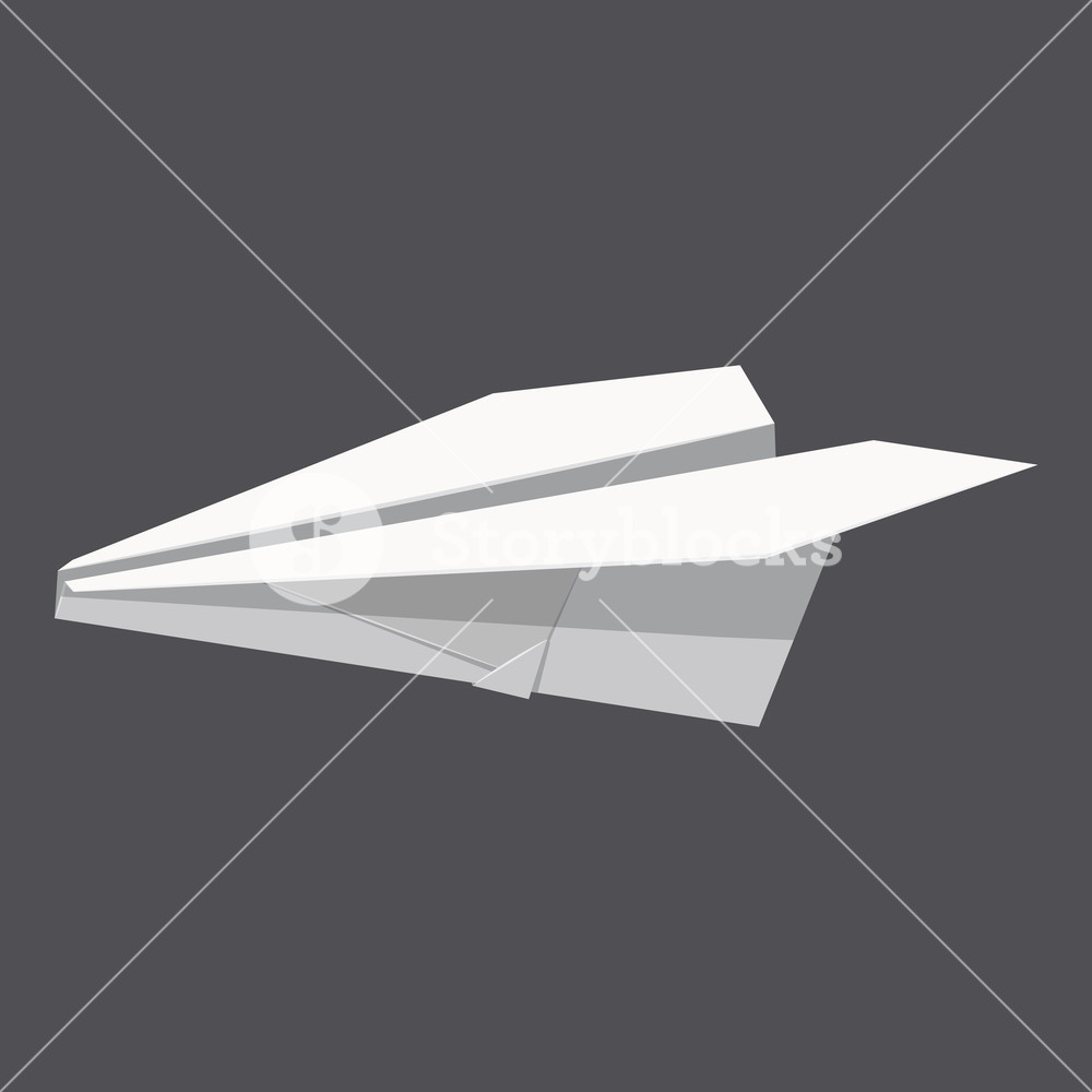 1000x1000 Origami Paper Plane Concept Background Realistic Illustration