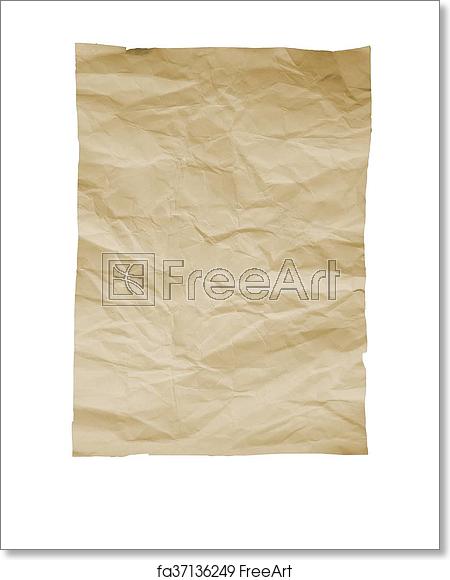 450x580 Free Art Print Of Texture Of Crumpled Paper Sheet Vector