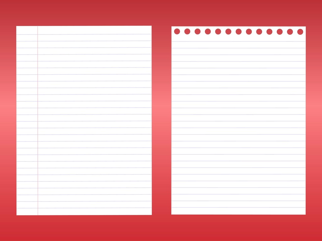 1024x768 Notebook Sheets Vector Art Graphics