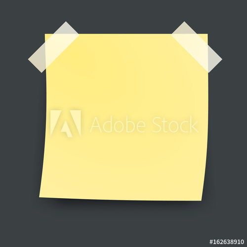 500x500 Post Blank Sticky Note Paper Sheet Vector Reminder Stick Note