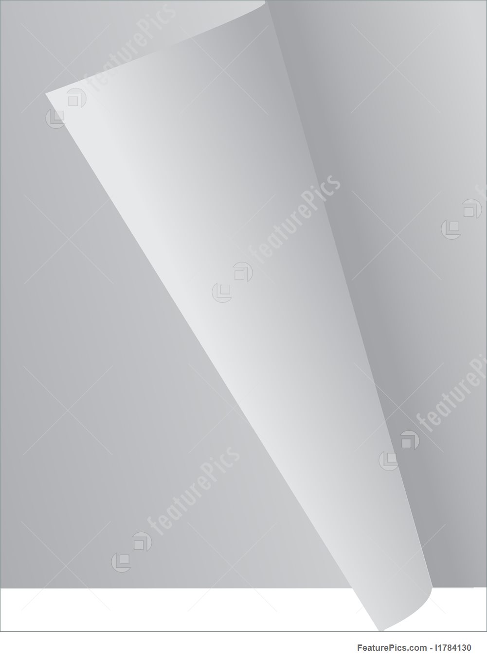 1001x1360 Bended Paper Sheet Vector
