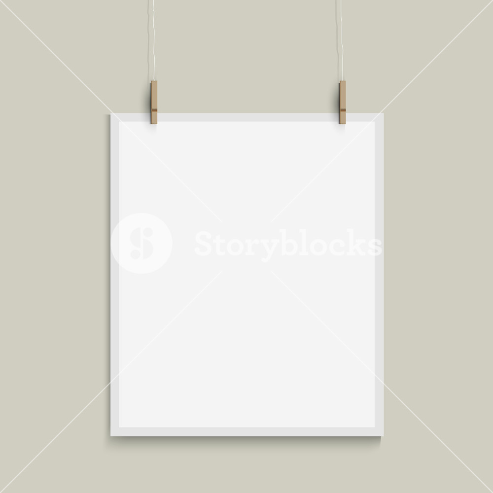 1000x1000 Vector Template Of Paper Sheet Royalty Free Stock Image