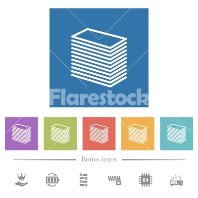 Paper Stack Flat White Icons In Square Backgrounds 400x400 Paper Stack Flat White Icons In Square Backgrounds