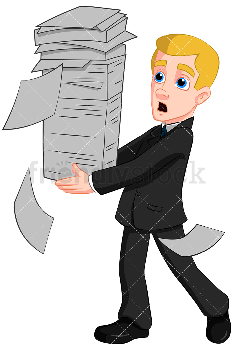 Business Man Carrying Paper Stack Vector Cartoon Clipart 800x1200 Business Man Carrying Paper Stack Vector Cartoon Clipart