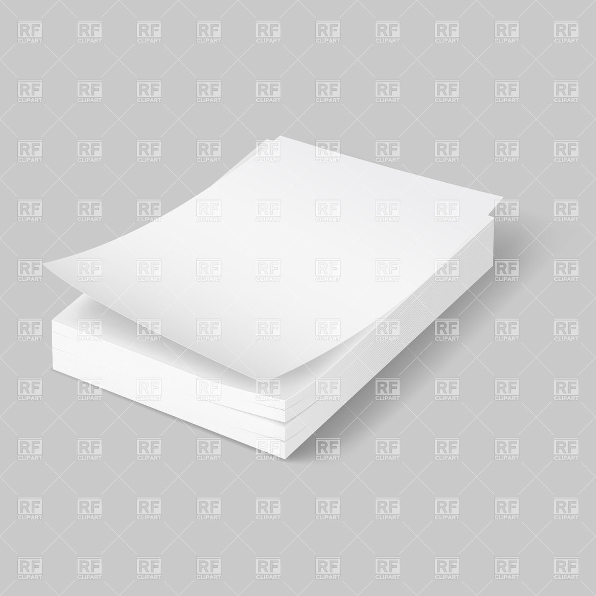 Stack Of Blank Papers With Bended Sheet Vector Image Of Objects 1200x1200 Stack Of Blank Papers With Bended Sheet Vector Image Of Objects