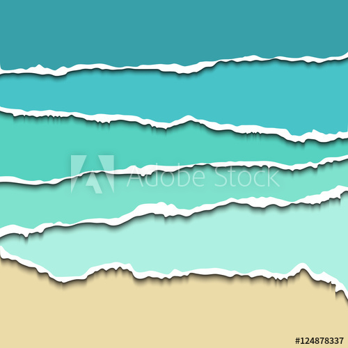 500x500 Teared Paper Dividers For Web Sites, Realistic Vector Illustration