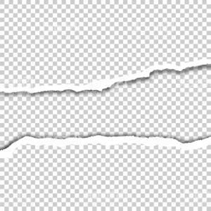 300x300 Torn Paper Edges With Shadow On Transparent Background Vector