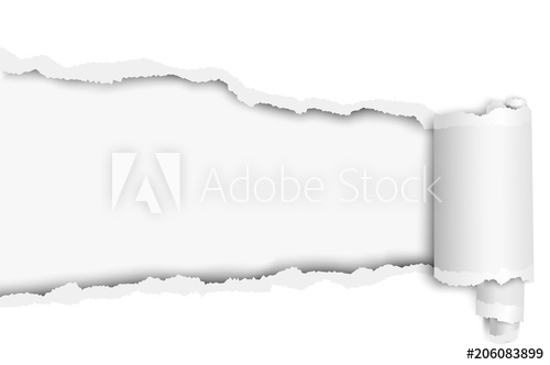 500x332 Torn Long Hole In Sheet Of White Paper With Wrapped Paper Tear