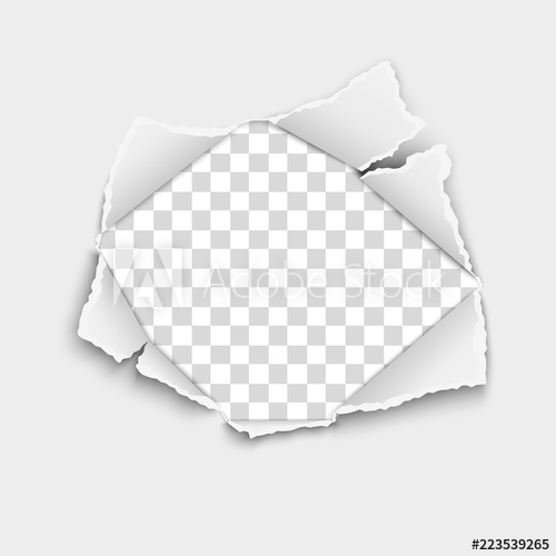 Ripped Hole In White Paper With Torn Edges, Soft Shadow 500x500 Ripped Hole In White Paper With Torn Edges, Soft Shadow