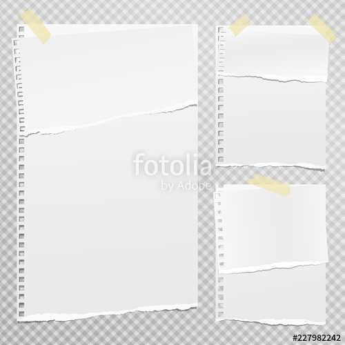 White Note, Notebook Paper With Torn Edges Stuck With Yellow 500x500 White Note, Notebook Paper With Torn Edges Stuck With Yellow