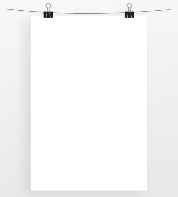 600x665 Paper With Paper Clip Vector