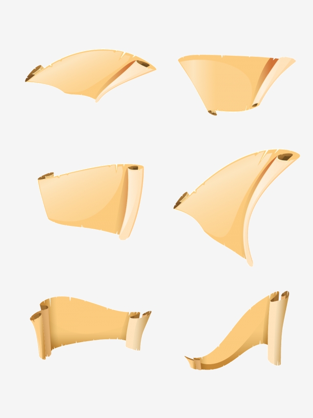 640x855 Vintage Sheepskin Roll Paper Vector, Roll Paper, Nostalgic