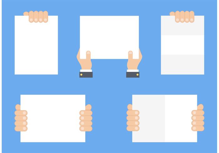 700x490 Hand Holding Blank Paper Vector
