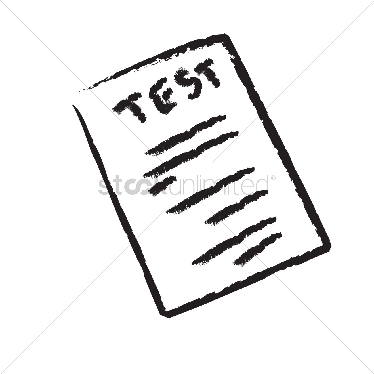 1300x1300 A Test Paper Vector Image