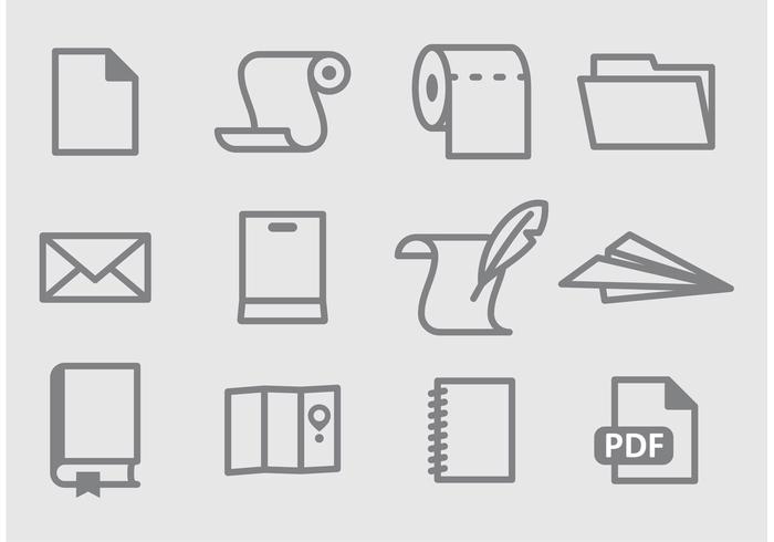 700x490 Paper Icons Free Vector Art
