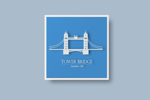 580x387 Tower Bridge London Paper Art Vector Graphic