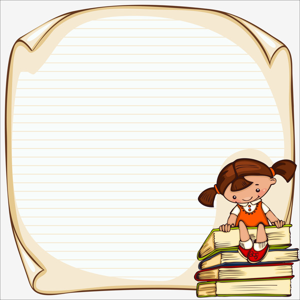 600x600 Cartoon School Children With Blank Paper Vector Free Download
