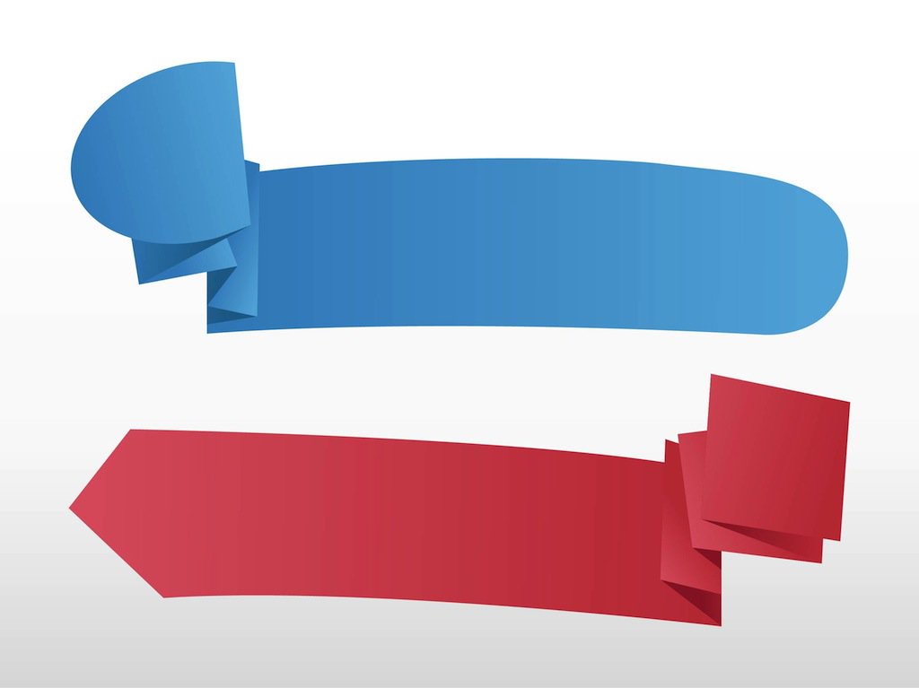1024x767 Paper Banners Vector Art Graphics