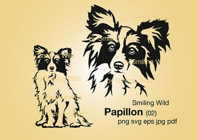 794x562 Papillon Head Clipart For Cricut Papillon Dog Vector Etsy