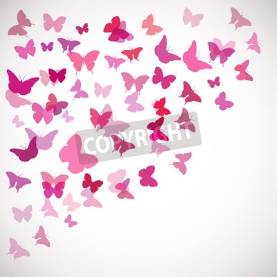 400x400 Fond Papillon Vector Illustration De Papillons Roses