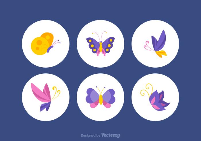 700x490 Free Colorful Papillon Vector Set
