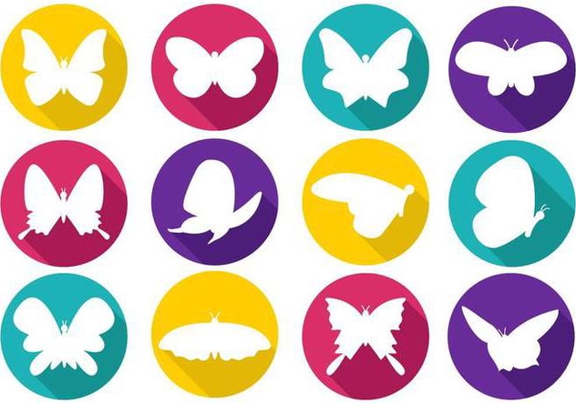632x443 Free Colorfull Papillon Icons Vector Free Vector Download