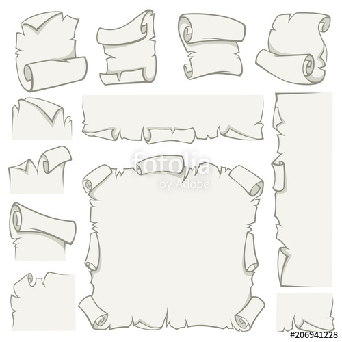 Paper Scrolls Of Vector Old Papyrus Sheets Stock Image 500x500 Paper Scrolls Of Vector Old Papyrus Sheets Stock Image