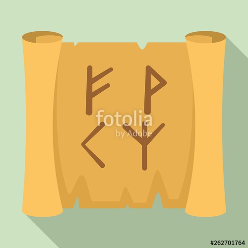 500x500 Magic Old Papyrus Icon Flat Illustration Of Magic Old Papyrus