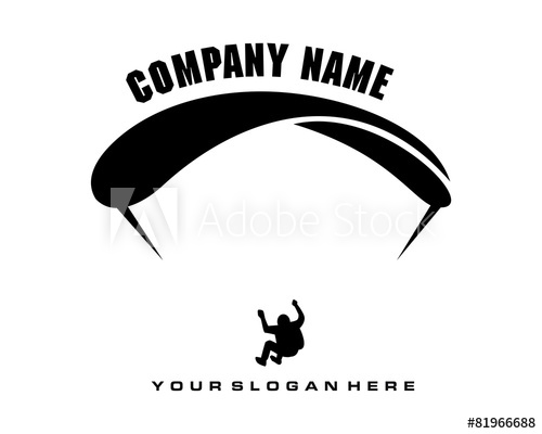500x400 Paragliding Parachute Logo Image Fector