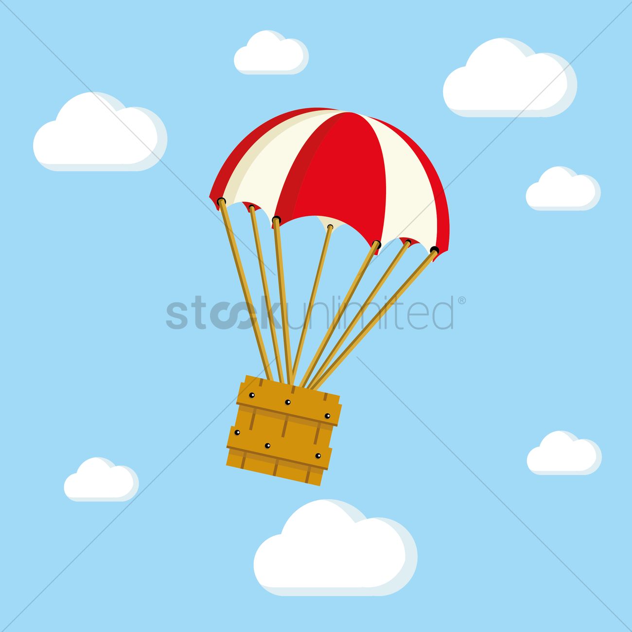 1300x1300 Parachute Vector Image