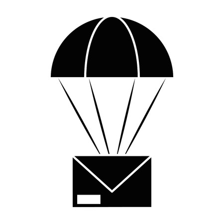 450x450 Envelope Mail With Parachute Vector Illustration Design Royalty